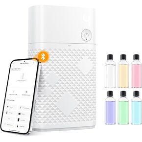 Nimin Essential Oil Diffuser - Smart Aroma Diffuser, App-Controlled, Ultra-Quiet, Waterless, 6 Essential Oils, Compact Wall-Mounted/Tabletop Design, Ideal for Home & Office, V06