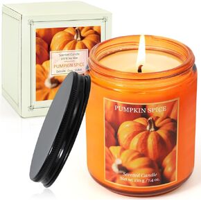 STRN Pumpkin Pie Scented Candle Aromatherapy Candle Gift Set for Fall and Winter, Christmas Gift Handmade Soy Wax Candle Set (200 g Pumpkin Pie)