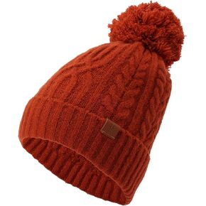Frye Women's Cable Beanie W/Self Pom
