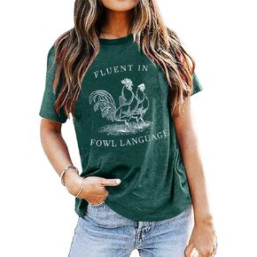 Chicken Shirt Women Farm Tees Funny Chicken Graphic Shirt Chicken Lovers Shirt Farm Country Girl Tee Tops