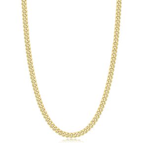 Jewlpire 5mm Silver/14K Plated Gold Chains for Men Women, Mens Necklace Chains Stainless Steel Cuban Link Chain Necklace for Men, Mens Chain 16 18 20 22 24 26 Inch