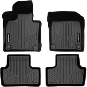 SMARTLINER Custom Fit All Weather 2 Row Black Floor Mat Liner Set Compatible with 2018-2025 Volvo XC60 (Does NOT fit Hybrid Models)