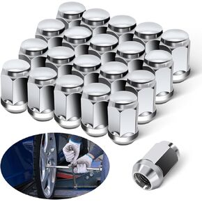 OYIXIO M12x1.5 Lug Nuts,20 Pcs Wheel & Tire Lug Nuts,Replacement for 2006-2019 Fusion, 2000-2016 Focus, 2001-2019 Escape,Etc.（Sliver）