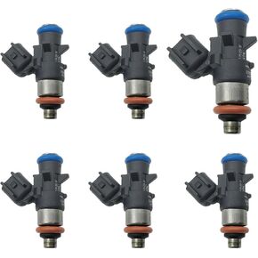 Fuel Injectors 0280158313 Compatible with 2014-2017 Jeep Cherokee 3.2L V6 Replaces for 04627794AA Set of 6 4 Holes