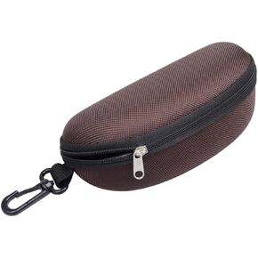 Eyeglasses Case Eye Glasses Box Sunglasses Bag Pouch Container with Carabiner Eyewear Cover Protector EVA Zipper