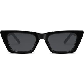 SOJOS Trendy Rectangle Polarized Sunglasses for Women Men Retro Narrow Cateye Sunnies SJ2354