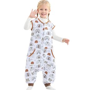 Baby Sleep Sack 12-18 18-24 Months Winter 2.5 TOG, Toddler Sleep Sack with Feet Baby Wearable Blanket, Thick Long Sleeve Sleep Sacks with Legs, Warm Cotton Toddler Sleeping Sack