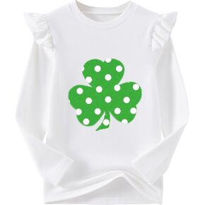 Toddler Baby Girl Soft Thick Crewneck Ruffle Tops Infant Girls Cotton Long Sleeve T-Shirt