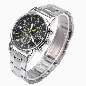 Zetiling Watches for Men, Mens Watches, Men's Wrist Watches, Men Watch Analog Wrist Watches with Stainless Steel Band Alloy Case Wristwatch Stylish Simple(Black)