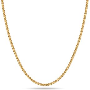 OCHCOH 925 Sterling Silver Clasp 1.3/2/2.5/3mm Gold | Silver Box Chain for Men Women Silver Chain Necklace for Men Women 16, 18, 20, 22, 24, 26, 30 Inch