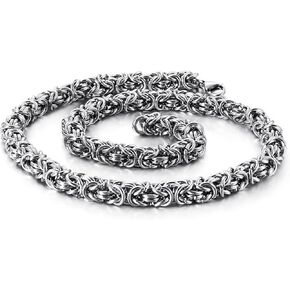 45/50/55/60/65/70cm Stainless Steel Chain Necklaces for Men & Women 6mm/7mm/8mm Byzantine Chain