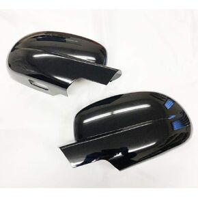 Ultra Finish Glossy-Black Series 2pcs Full Mirror Covers Compatible with 2007-2013 Chevrolet Silverado+Suburban+Tahoe+Avalanche GMC Sierra+Yukon Cadillac Escalade