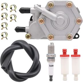 2520227 Fuel Pump & Fuel Line Spark Plug for Polaris Sportsman 300/325/335/400/450/500/Trail Boss 325/330/Worker 335/500/Xpedition 325/425 Carbureted OEM # 2520227, 3085275, 3084692, 3088070