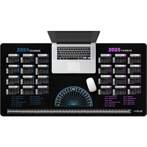 Extended Gaming Mouse Pad, 47.2"x15.7" XXL Large Computer Desk Mat Non-slip Rubber Base Stitched Edges Keyboard Mouse Mat for Game Office Work Home