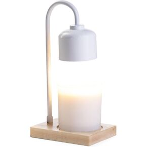 Candle Warmers Etc. Arched Lamp for Top-Down Candle Melting, White