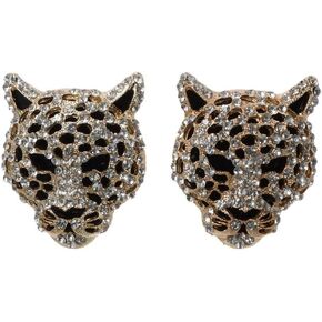 2 Pcs Gold/Silver Cute Crystal Leopard Car Air Fresheners Vents Clips,Rhinestone Leopard Car Decoration Car Interior Decor for Car