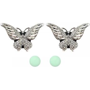 2PCS Butterfly Air Vent Clips, Mini Metal Car Air Fresheners Clips Cute Rhinestone Car Interior Decorations for Car Air Vent Dashboard in Kuwait