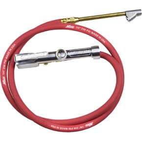 Milton 501 Dual Head Straight Chuck Inflator Gauge , Red