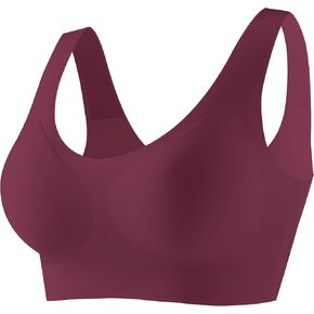 Wirefree Comfort: Full Coverage Seamless Bras for Older Women - No Underwire, Back Fat Smoothing, Push Up, Large Busts