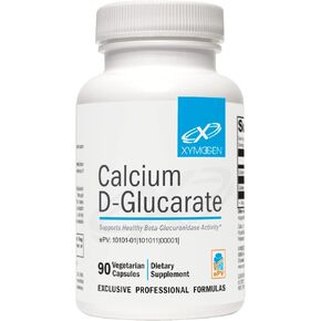 XYMOGEN Calcium D-Glucarate 500mg - Supplement to Support Healthy Detox of Fat-Soluble Toxins, Hormones Like Estrogen + Androgens (90 Capsules)
