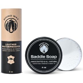 Leather Waterproofer (2oz) Plus Saddle Soap (4oz)