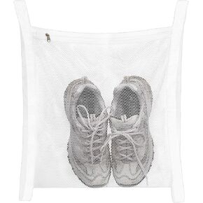 Giantree Shoe Dryer Bag, 13.8x15.7" Sneaker Wash & Dry Net Bag for Washer and Dryer Door Large Honey Comber Mesh Bags with Zipper and Strap for Shoes Dryers for Most Dryers Door