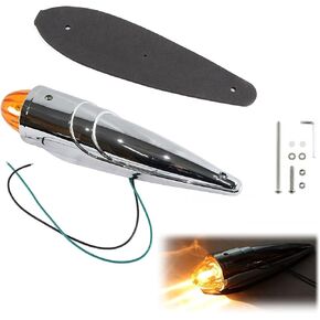telfair Cab Marker Light Glass Lens for Trucks,Roof Running Amber Torpedo Cab Lamp Assembly with base for Ken-worth Peter-bilt Freight-liner