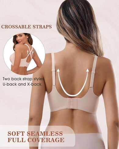 Wireless Bra Seamless Lace Jacquard No Underwire Bras for Women Full Coverage V Neck Comfortable Bralette in Kuwait