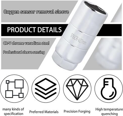 Car Oil Pressure Sensor Socket, 1 1/16 Socket Switch Fits 3/8" Drive or 1 1/8" Hex Wrench, Universal Auto Replacement Oil Pressure Switches for Removing Installing Oil Sending Unit (Silver) in Kuwait