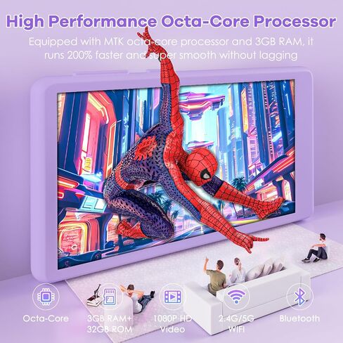MP3 Player with Bluetooth and WiFi, 4.0" Touch Screen, Octa-core Processor, MP4 Player with Spotify, Pandora, Music, 3GB RAM 32GB ROM Up to 512 GB, Android Music Player for Parental Control, FM in Saudi Arabia