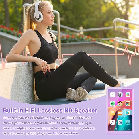 MP3 Player with Bluetooth and WiFi, 4.0" Touch Screen, Octa-core Processor, MP4 Player with Spotify, Pandora, Music, 3GB RAM 32GB ROM Up to 512 GB, Android Music Player for Parental Control, FM in Saudi Arabia