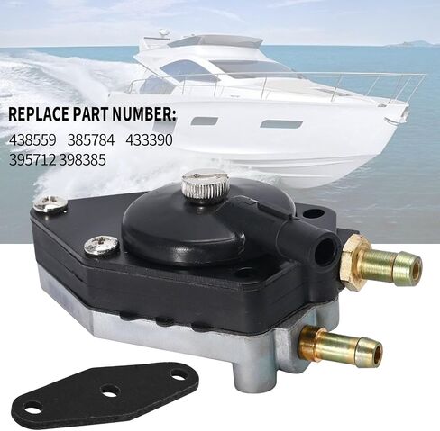438559 Fuel Pump Replacement for Johnson Evinrude Outboard 25HP 35HP 50HP 65HP 70HP 75HP 85HP 88HP 90HP 100HP 105HP 115HP 135HP 140HP, Replacement for 433390 395712 398385 765591 438557 in Kuwait