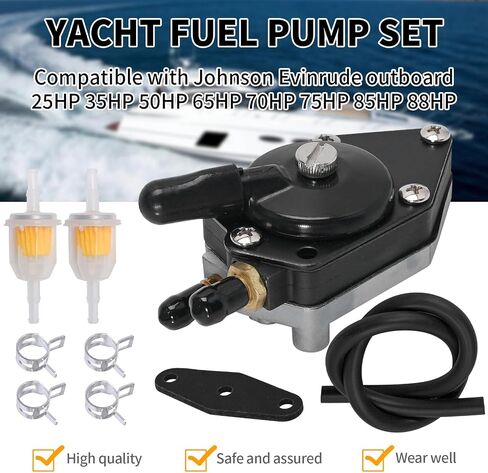 438559 Fuel Pump Replacement for Johnson Evinrude Outboard 25HP 35HP 50HP 65HP 70HP 75HP 85HP 88HP 90HP 100HP 105HP 115HP 135HP 140HP, Replacement for 433390 395712 398385 765591 438557 in Kuwait