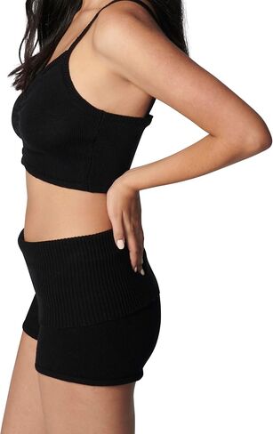 florence by mills Women's Fold Over Wide Waistband Sweater Short in Saudi Arabia