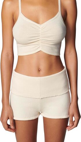 florence by mills Women's Fold Over Wide Waistband Sweater Short in Saudi Arabia