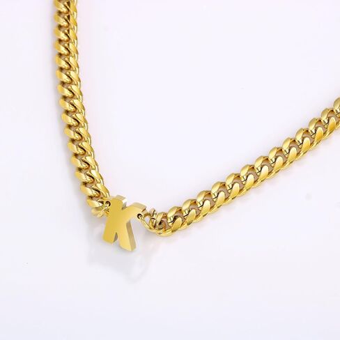Initial Necklace for Men Letter Necklace Chain with Initial Mens Jewelry Silver Black Gold Necklace Birthday Christmas Graduation Gifts for Men Boyfriend Dad Brother Husband in Kuwait