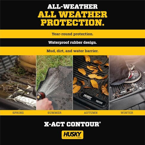 Husky Liners X-act Contour Floor Mats | Fits 2023-2024 Kia Sportage | Front Row, 2-pc Black - 53031 in Saudi Arabia