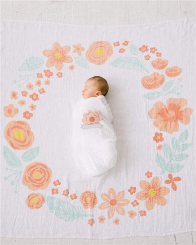 Pearhead Floral Wall Growth Chart for Girls, Kids Height Measuring Chart, Wall Decor for Girls Bedroom Or Nursery, Baby Growth Chart, Though She Be Little She is Fierce in Saudi Arabia