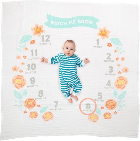 Pearhead Floral Wall Growth Chart for Girls, Kids Height Measuring Chart, Wall Decor for Girls Bedroom Or Nursery, Baby Growth Chart, Though She Be Little She is Fierce in Saudi Arabia