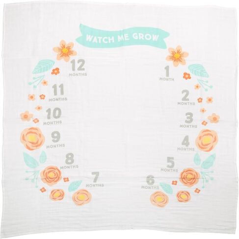 Pearhead Floral Wall Growth Chart for Girls, Kids Height Measuring Chart, Wall Decor for Girls Bedroom Or Nursery, Baby Growth Chart, Though She Be Little She is Fierce in Saudi Arabia