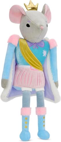 iscream Furry Plush 18.5" Nutcracker Mouse King Embroidered Accent Holiday Pillow in Kuwait