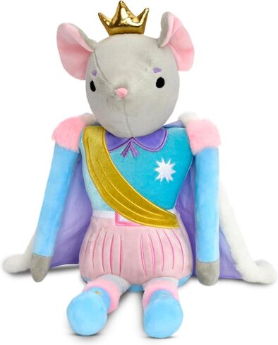 iscream Furry Plush 18.5" Nutcracker Mouse King Embroidered Accent Holiday Pillow in Kuwait