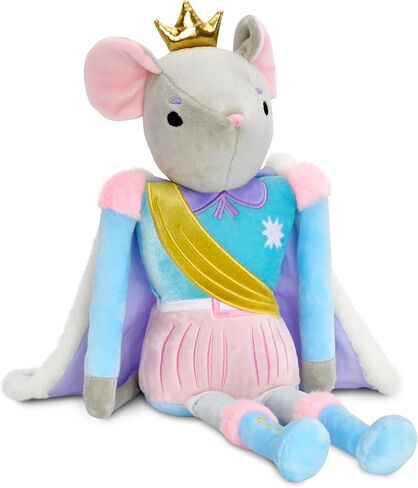 iscream Furry Plush 18.5" Nutcracker Mouse King Embroidered Accent Holiday Pillow in Kuwait