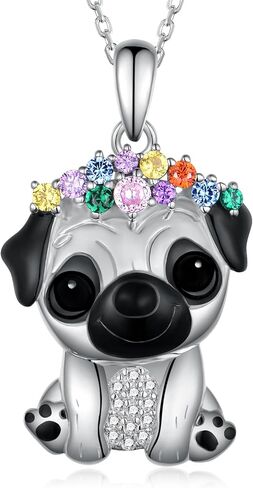 Yorkie Necklace 925 Sterling Silver Dog Pendant Necklaces Cute Animal Puppy Dog Yorkie Jewelry Gifts for Women Yorkie Gifts Lovers in Saudi Arabia