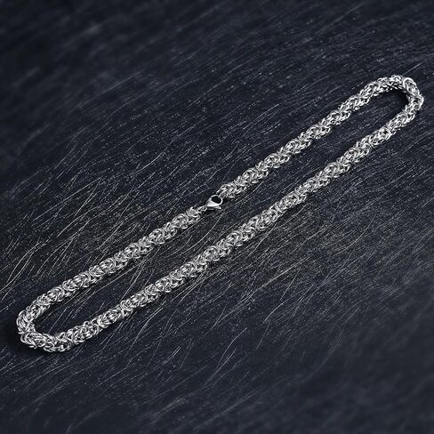 45/50/55/60/65/70cm Stainless Steel Chain Necklaces for Men & Women 6mm/7mm/8mm Byzantine Chain in Saudi Arabia