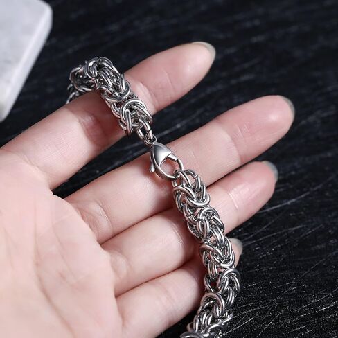 45/50/55/60/65/70cm Stainless Steel Chain Necklaces for Men & Women 6mm/7mm/8mm Byzantine Chain in Saudi Arabia
