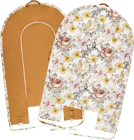 Baby Lounger Cover for Newborn Girls Boys, 100% Cotton Replaceable Infant Nest Cover, Ultra Soft & Breathable Portable Lounger Slipcover, Covers Only (Floral, Pink) in Kuwait