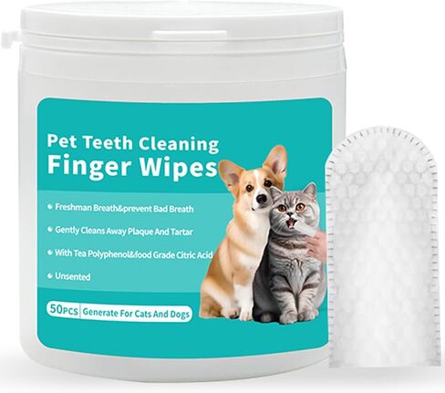 Ear Cleaning Wipes for Pets, 50 Count, Removes Wax and Debris, Soothes Itching and Inflammation in Kuwait