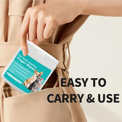 Ear Cleaning Wipes for Pets, 50 Count, Removes Wax and Debris, Soothes Itching and Inflammation in Kuwait