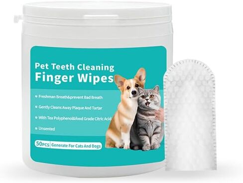 Ear Cleaning Wipes for Pets, 50 Count, Removes Wax and Debris, Soothes Itching and Inflammation in Kuwait
